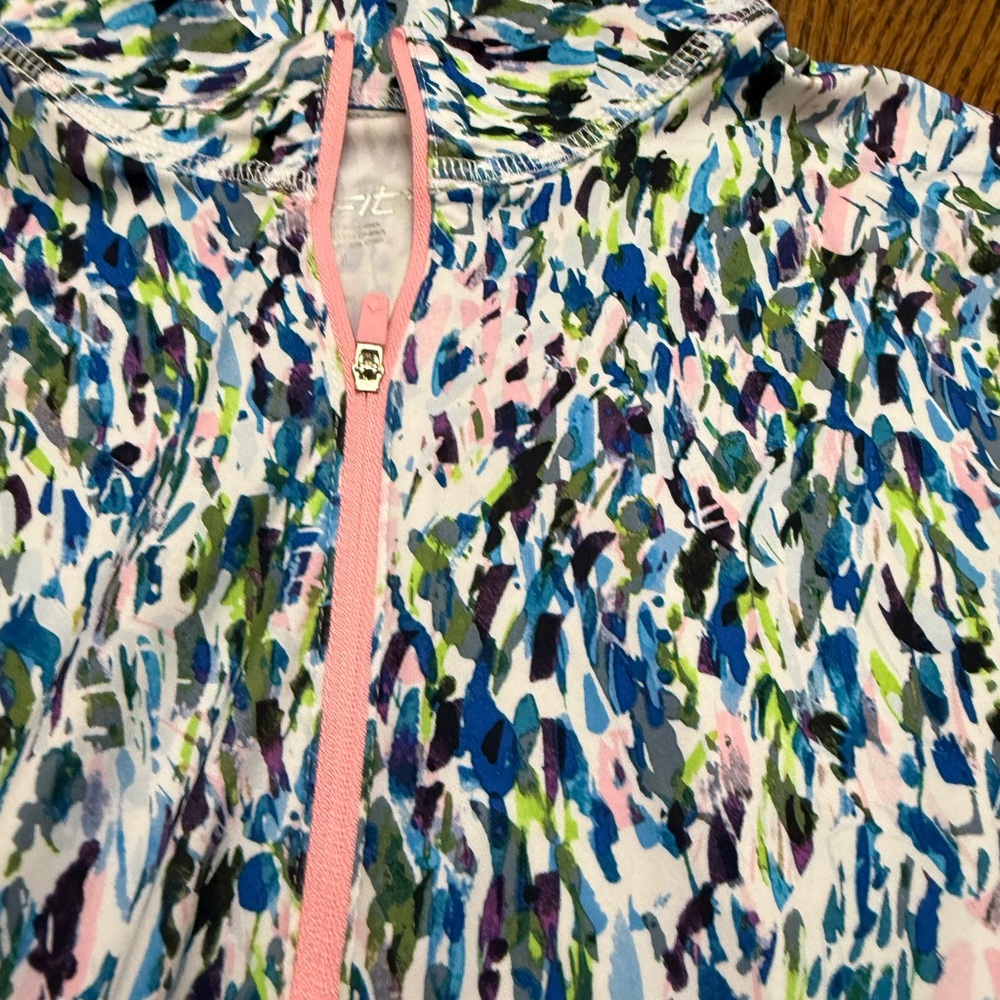 Jofit Multi Colored Quater Zip Pullover - image 3
